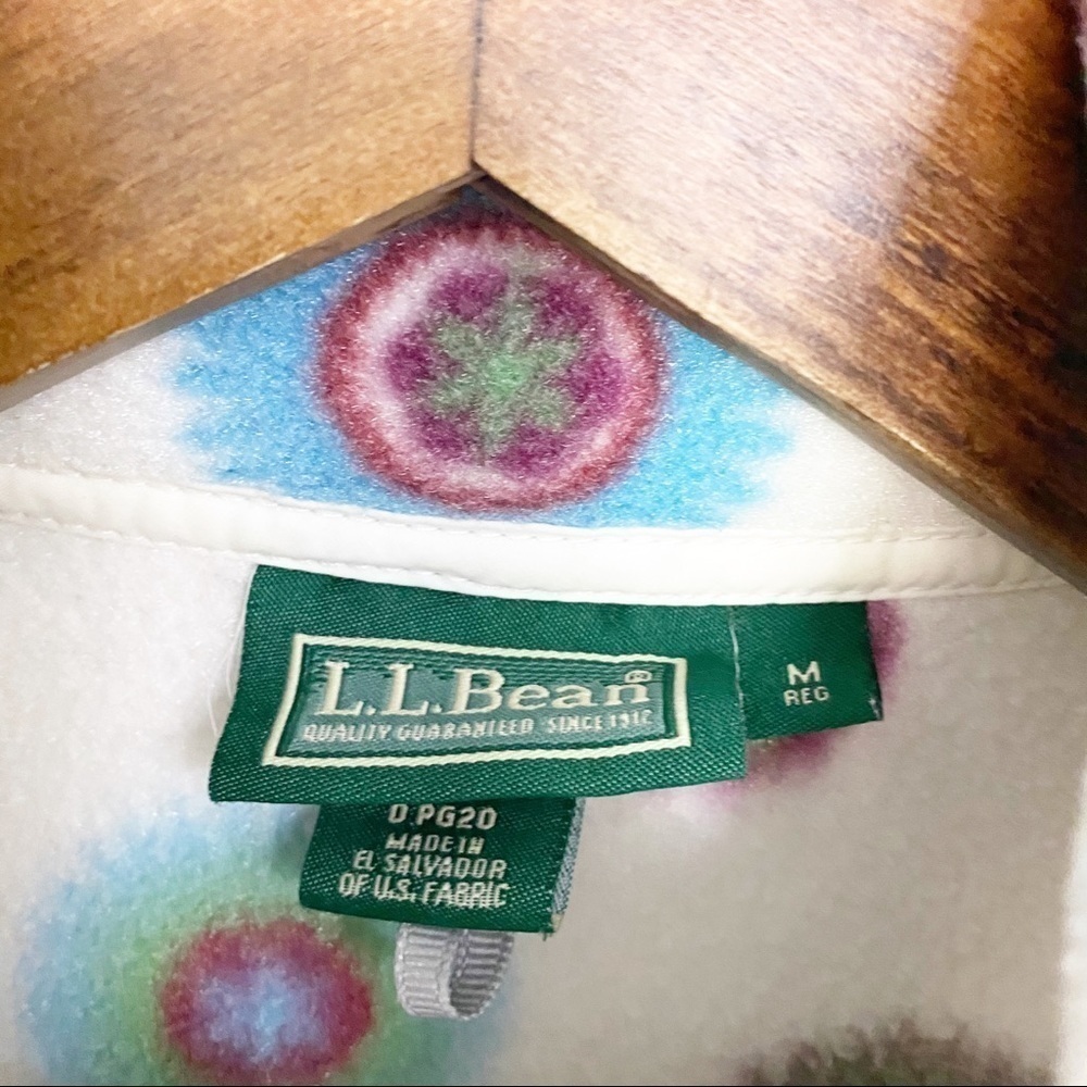 L.L. Bean T Snap Pullover Circle Patterned Sweate… - image 2